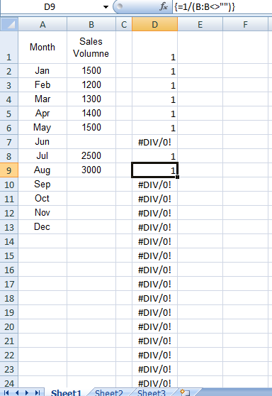 Explanation of the logic for locating the address of the last non-blank cell while skipping blank cells in the range.