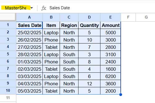 Naming sample data for use in VLOOKUP IMPORTRANGE