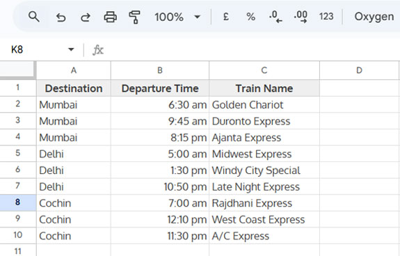 Sample data to retrieve the earliest or latest entry per category in Google Sheets