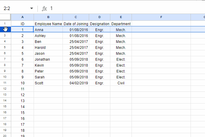 Testing the alignment of imported data with manually entered data