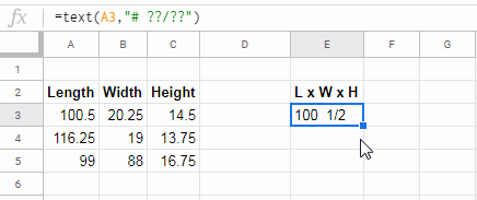 combine fractions in Sheets