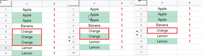 Conditional format all visible duplicates leaving the first occurrence
