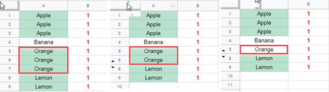 google sheets highlight duplicates