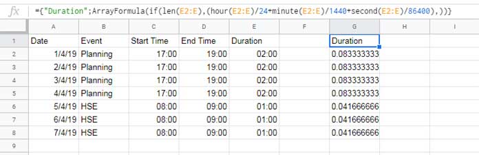 Time to time value or number