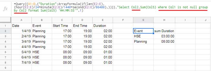 Group and Sum time Duration - Option 2