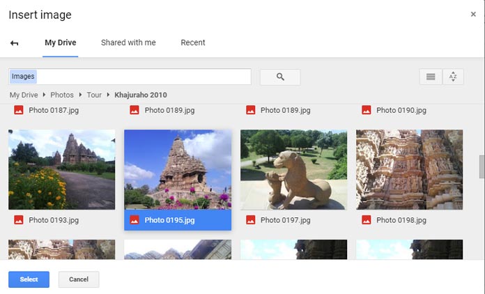 Insert images in Google Sheets via Google Drive