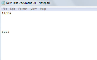 Merged cells pasted in Notepad