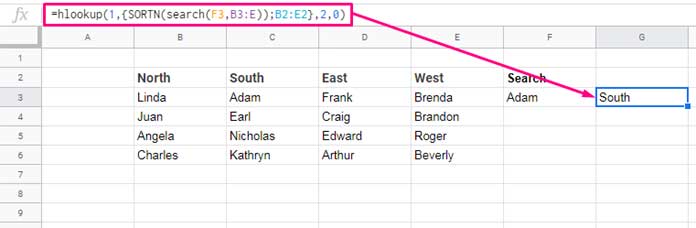 Hlookup to search entire table and find the header