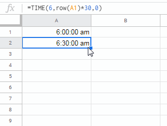 Increment Time By Minutes in Google Sheets