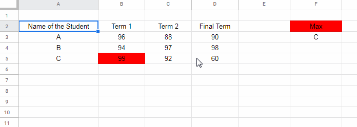 Max in a matrix and return a value from the same row
