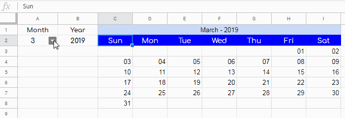 Skip the Dates Based on Weekday in Sheets