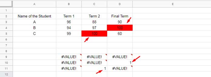 Search for max or min values in an array