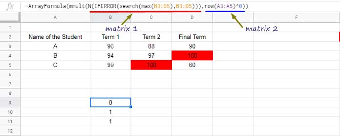 Sum of each Row in a matrix