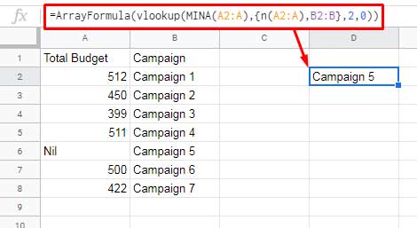 Mina Function as search_key in Vlookup