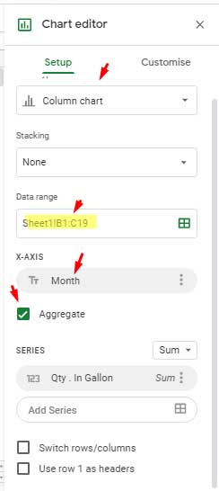 Slicer to Filter a Graph in Google Sheets