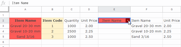 Filter Rows/Columns Using Filter Function