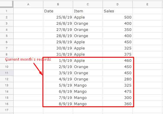 Google Sheets - Sum Current Month Data Using Query Function