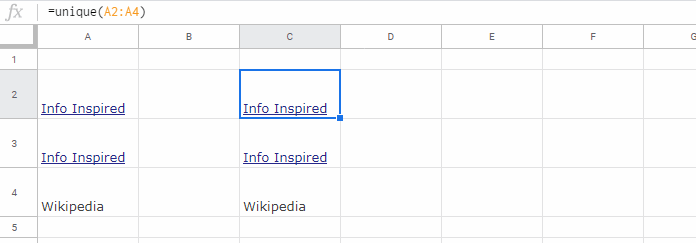 Duplicate Issues in Linked Labels when Using Unique Function