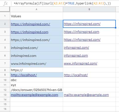 ISURL and HYPERLINK Functions - Combo Use