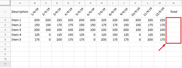 Sum Multiple Columns Dynamically in Google Sheets