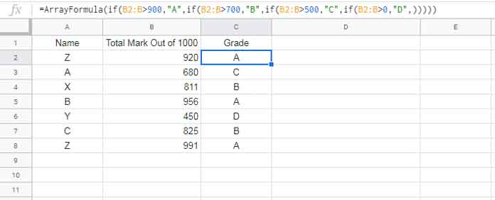 Array formula messing up in sorting in Google Sheets
