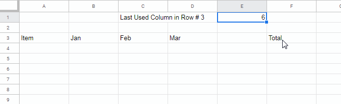 Finding Last Non-Empty Column Number in a Row