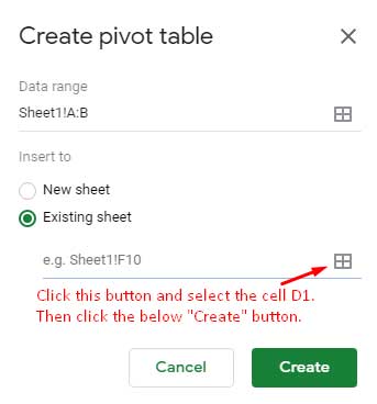 Pivot Table Median - Step 1