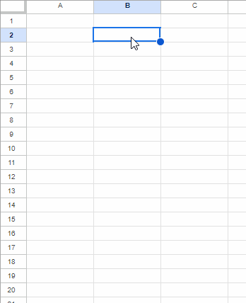 Date picker in action in Google Sheets