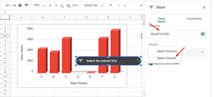 Slicer Settings to Filter Chart Y-Axis Values