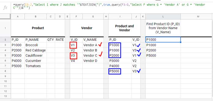 Google Sheets Nested Query with One Subquery