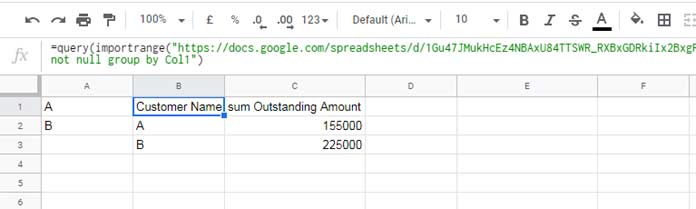 Sumif Importrange Using Query Importrange in Google Sheets