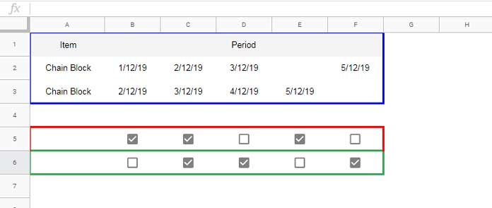 Compare Two Rows and Transform Matches to Tick Boxes