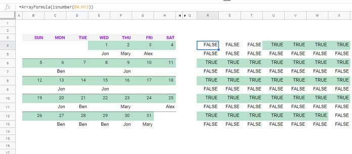 Matching Calendar Dates in Google Sheets