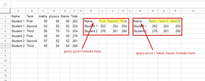 Modify/Edit Query Pivot Header