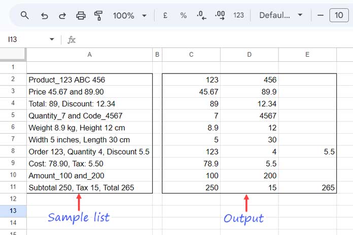 Splitting Numbers from Text Without a Delimiter