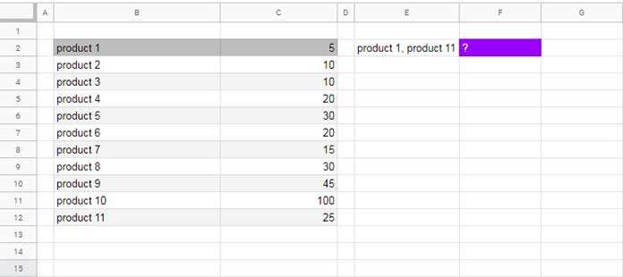 Vlookup search keys delimited by comma - example