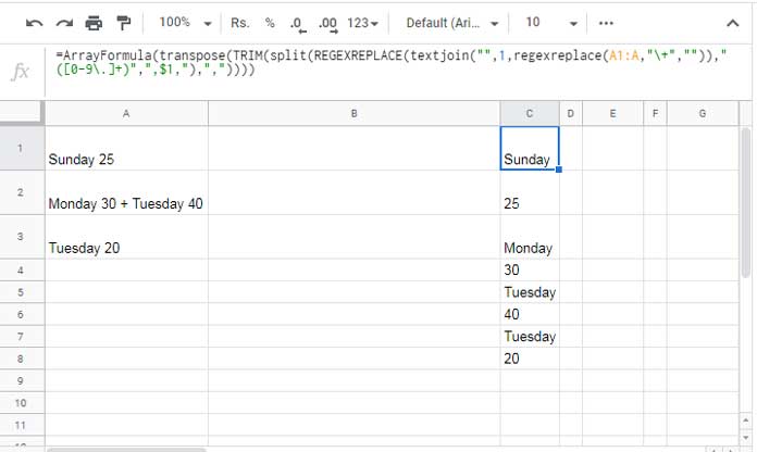 Transposing Data for Sumif Use