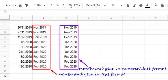 How To Convert Date To Month And Year In Google Sheets