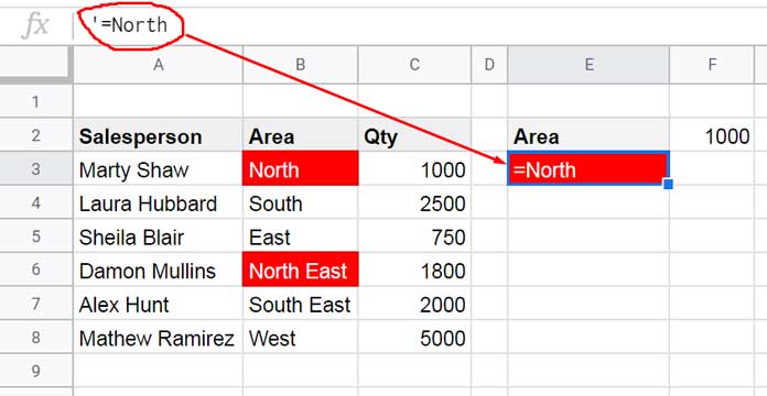 Using Exact Match Criteria in Database Functions in Google Sheets