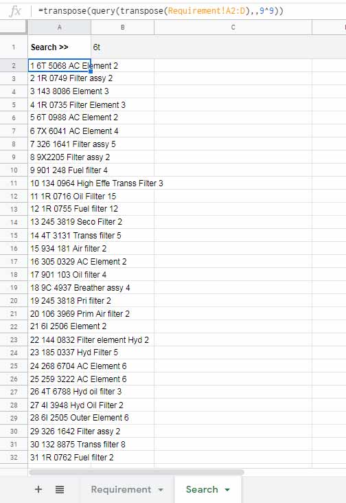 Filter Rows Irrespective of the Search Key Column - Query to Format Data