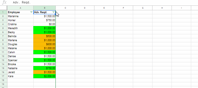 Sort by Cell Color in Google Sheets