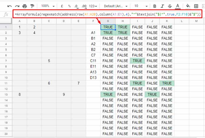 Convert Cell Addresses to Values - Step # 2