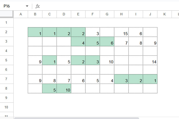 Highlighted smallest N values including ties