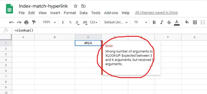 XLOOKUP Function in Google Sheets -Not Available?