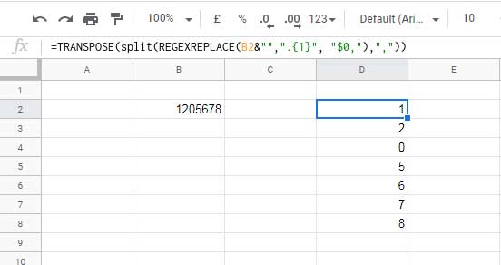 Extract Digits Using Split and Regex