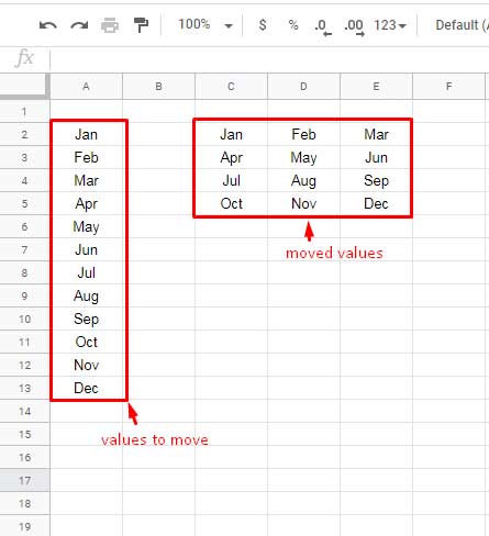 Moving Single Column to Multiple Columns