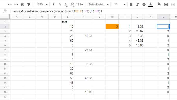 Step 4 - Sequence of Test Values and MOD