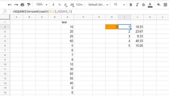 Step 3 - Sequence Numbers as Per Count of Rows in MMULT