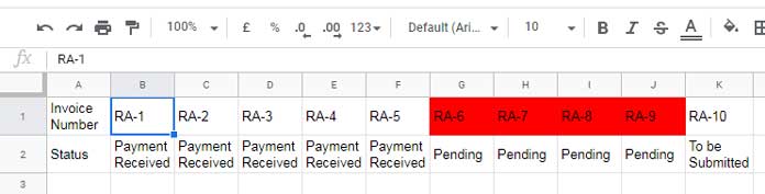 Row Highlighting - Example 3