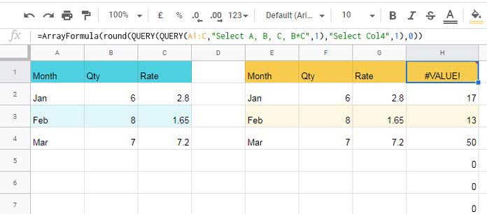 Rounding in Query using the Round function